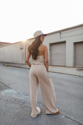 Stella Tan Jumpsuit, alternate, color, Tan