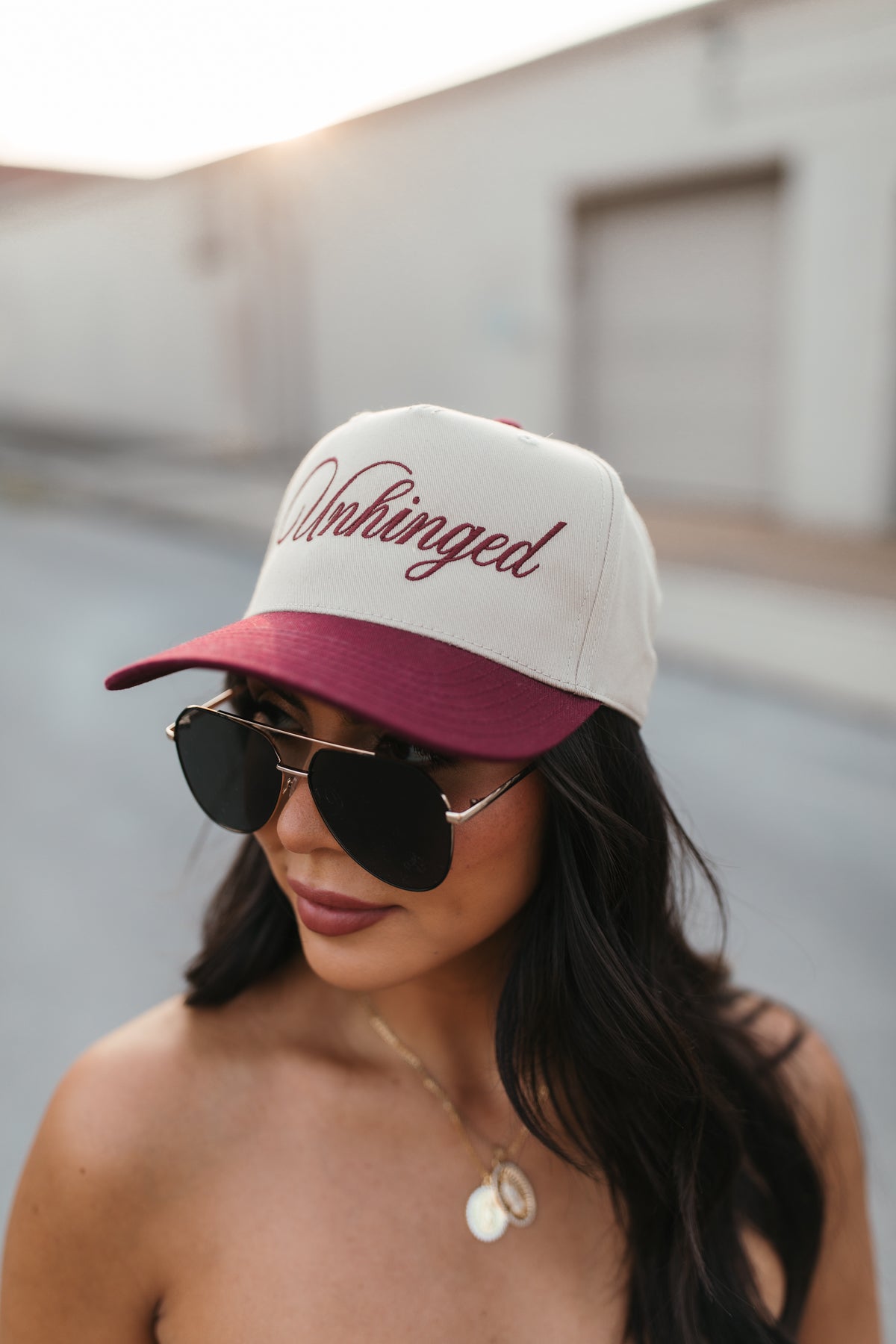 Unhinged Hat, alternate, color, Burgundy