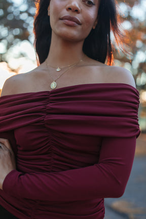 Sophia Top, alternate, color, Burgundy