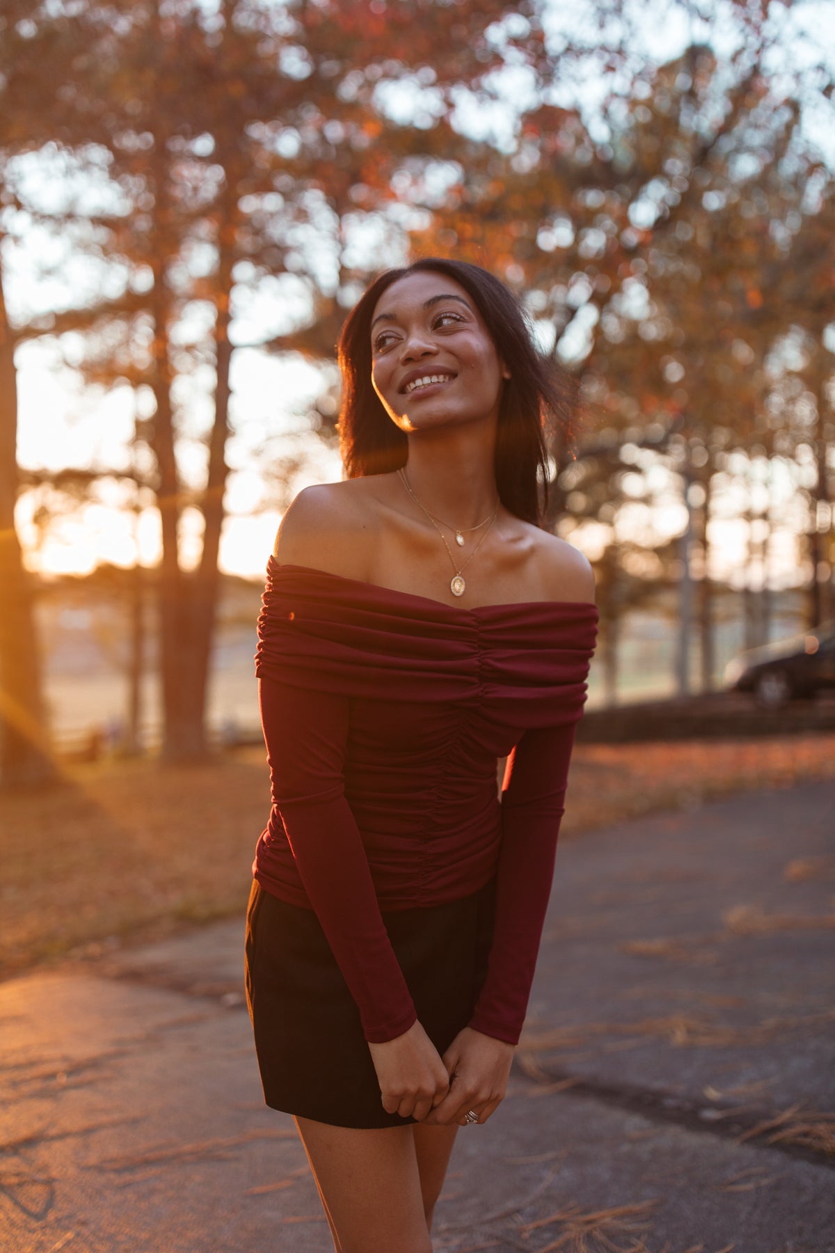 Sophia Top, alternate, color, Burgundy