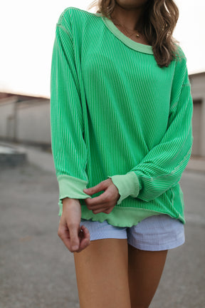 Addison Corded Top, alternate, color, Green