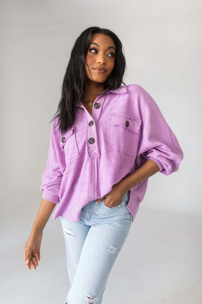 Willow Oversized Orchid Top, Alternate, Color, Orchid