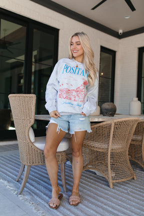 Positano Sweatshirt, Alternate, Color, Light Heather Gray