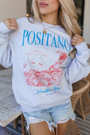 Positano Sweatshirt, Alternate, Color, Light Heather Gray