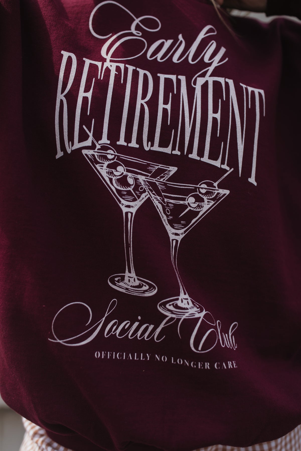 Early Retirement Sweatshirt, alternate, color, Burgundy