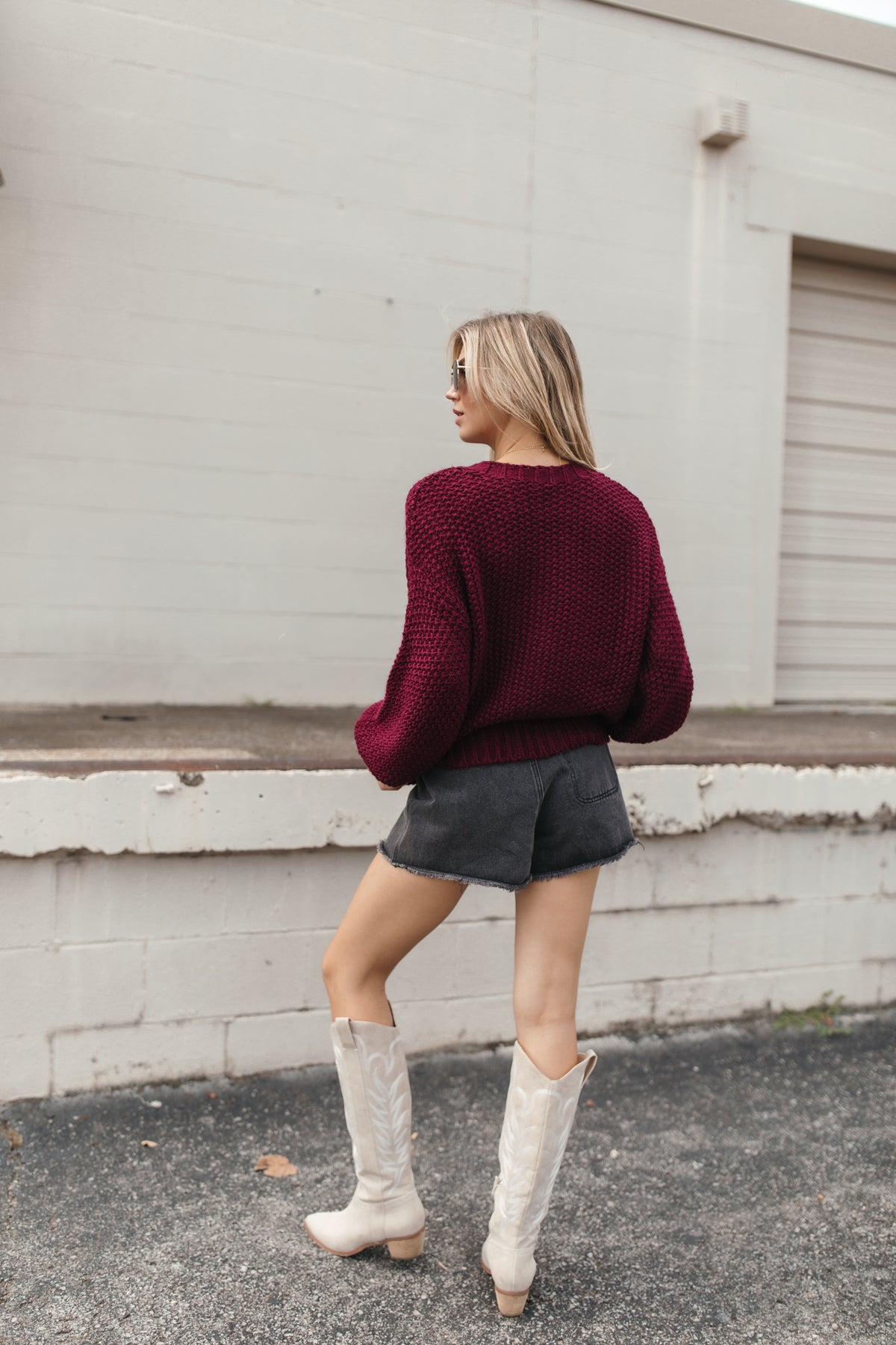 Maisie Sweater, alternate, color, Burgundy