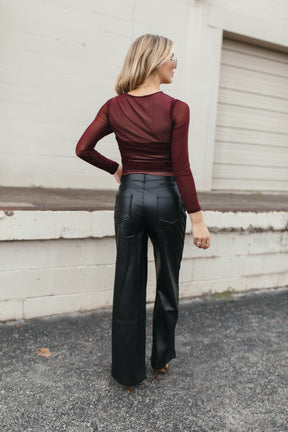 Jillian Top, alternate, color, Burgundy