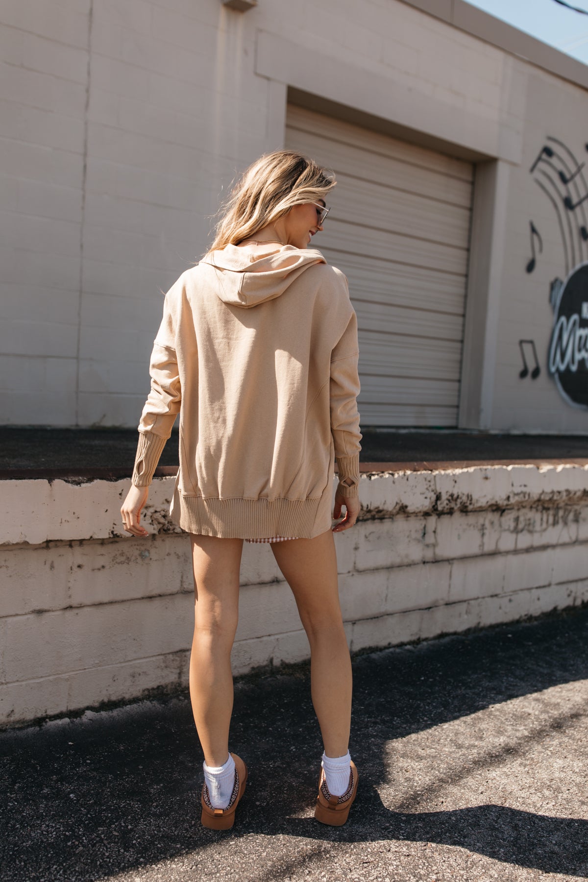 Baylee Taupe Hoodie, alternate, color, Taupe