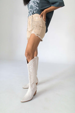 Harley Taupe Fringe Rhinestone Shorts, Alternate, Color, Taupe