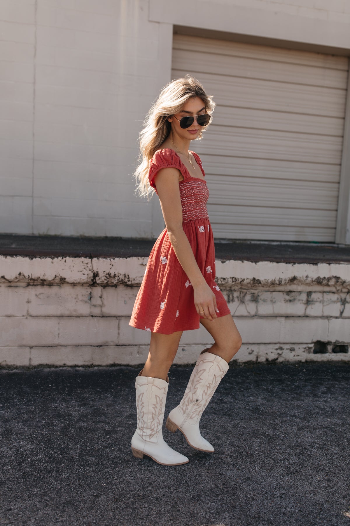 Isabella Burnt Orange Dress, alternate, color, Burnt Orange