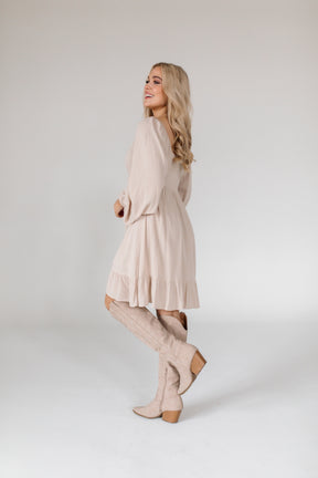 Everett Dress, Alternate, Color, Taupe