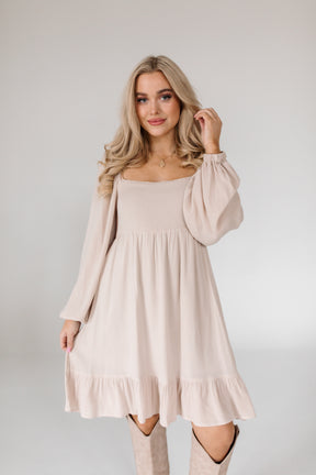 Everett Dress, Alternate, Color, Taupe