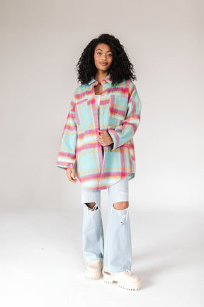 Mckenzie Plaid Coat, alternate, color, Multi
