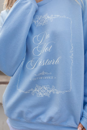 Do Not Disturb Sweatshirt, alternate, color, Blue