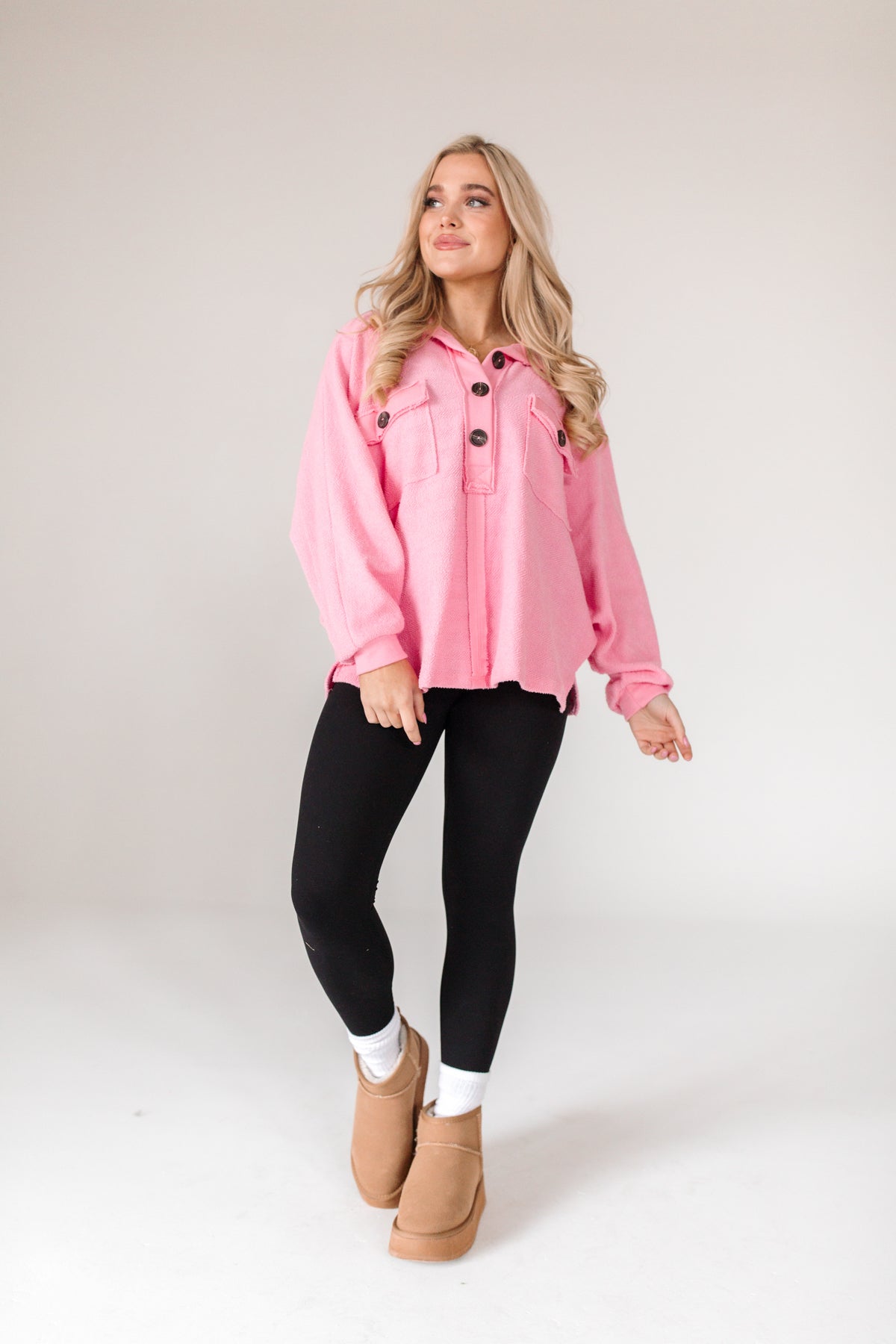 Willow Oversized Bubblegum Top, alternate, color, Bubblegum