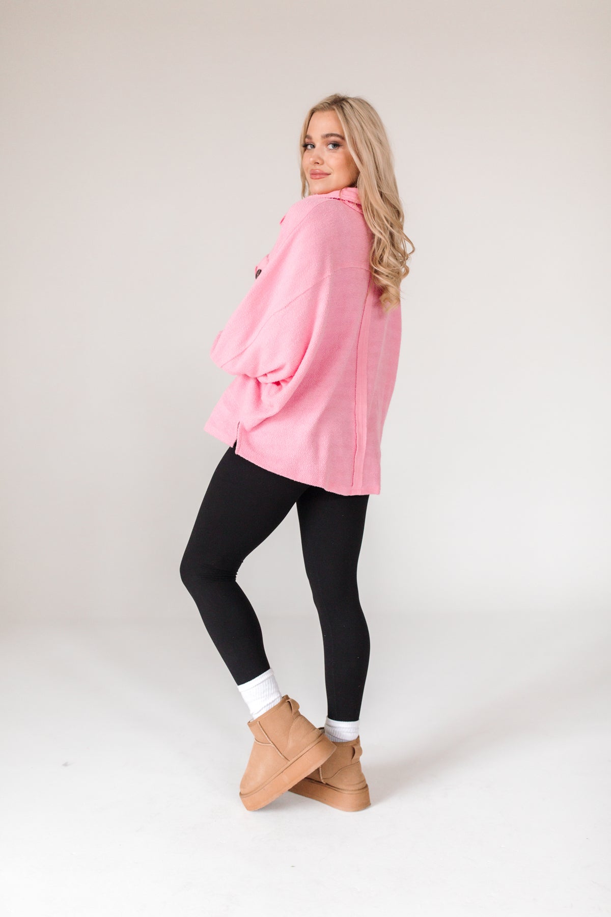 Willow Oversized Bubblegum Top, alternate, color, Bubblegum