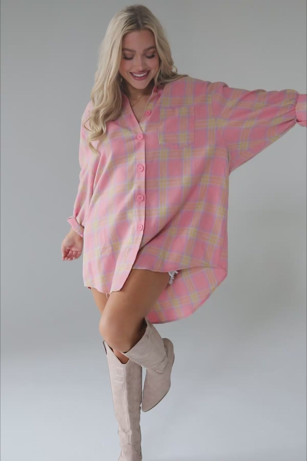 Keaton Plaid Tunic, product video thumbnail