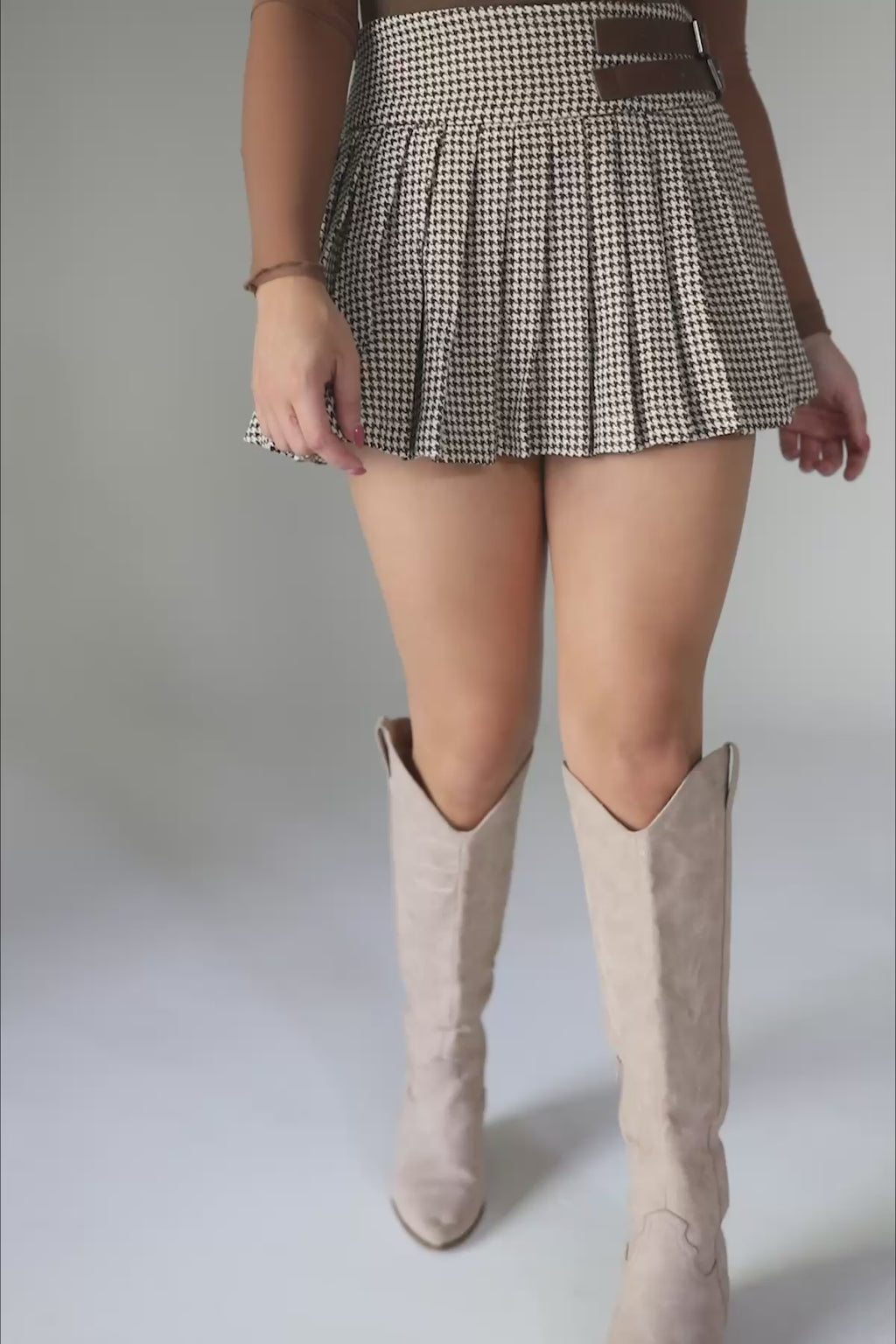 Pleated Plaid Skirt, product video thumbnail