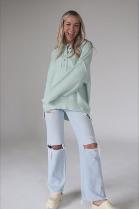Kayla Mint Sweater, product video thumbnail