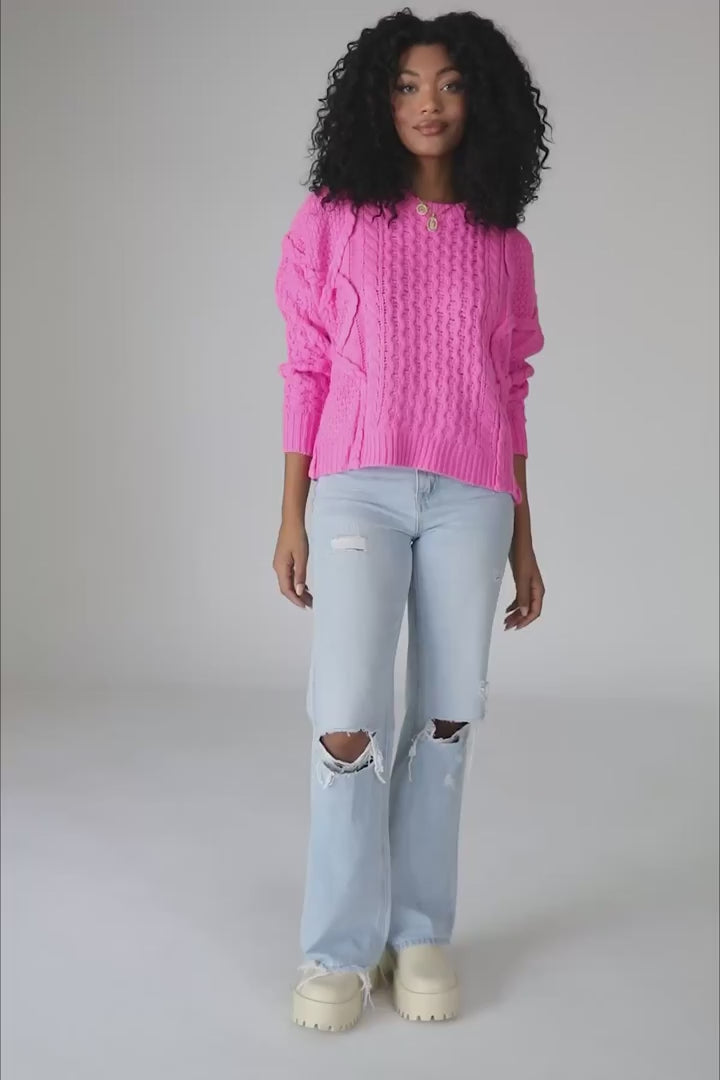 Textured Knit Sweater, product video thumbnail