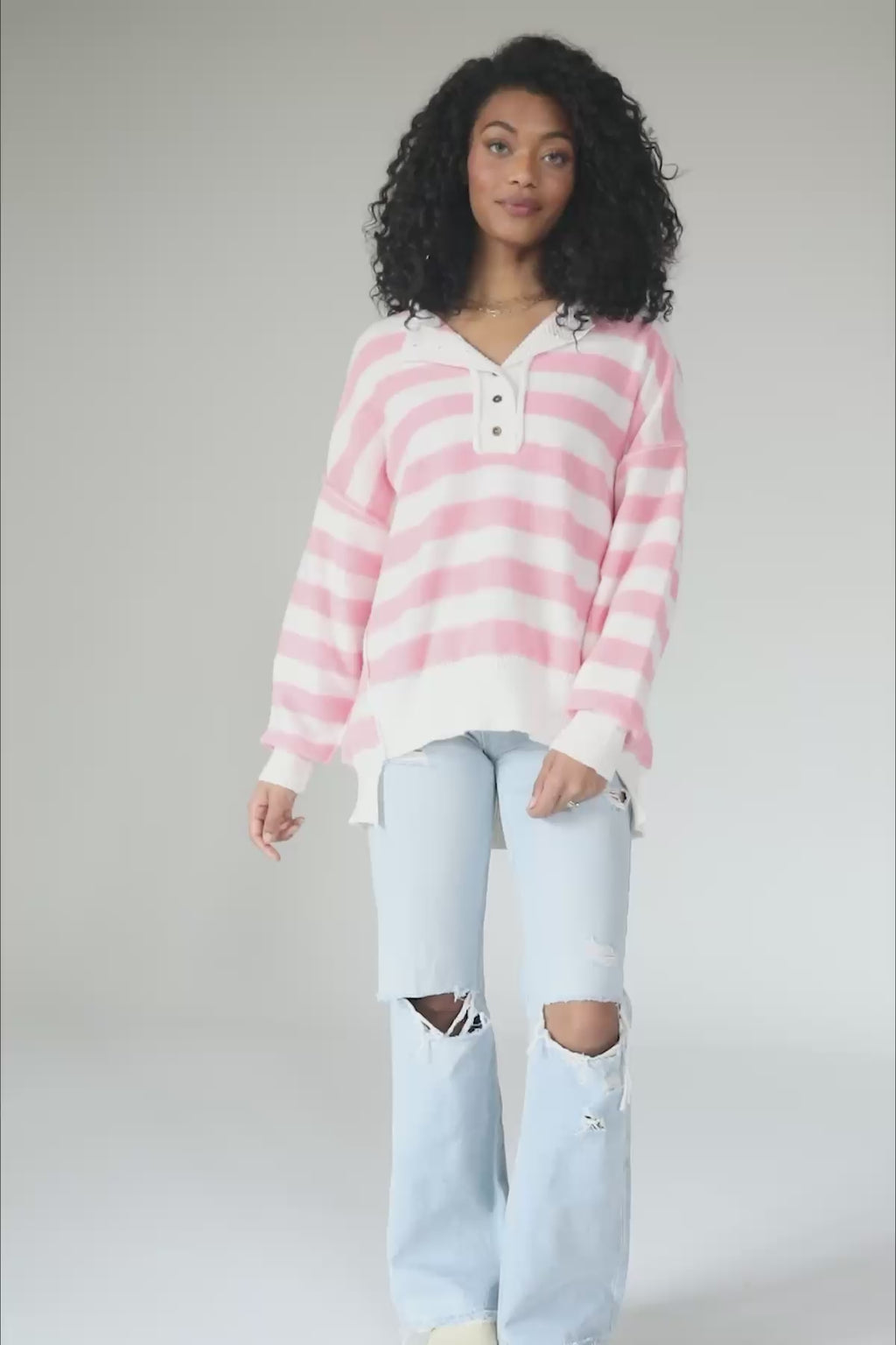 Kayla Striped Sweater, product video thumbnail