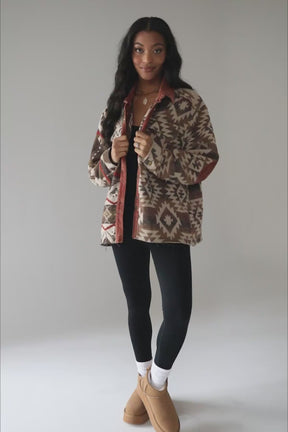 Rosie Aztec Shacket, product video thumbnail