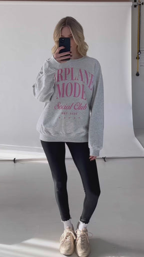 Airplane Mode Gray Sweatshirt, product video thumbnail