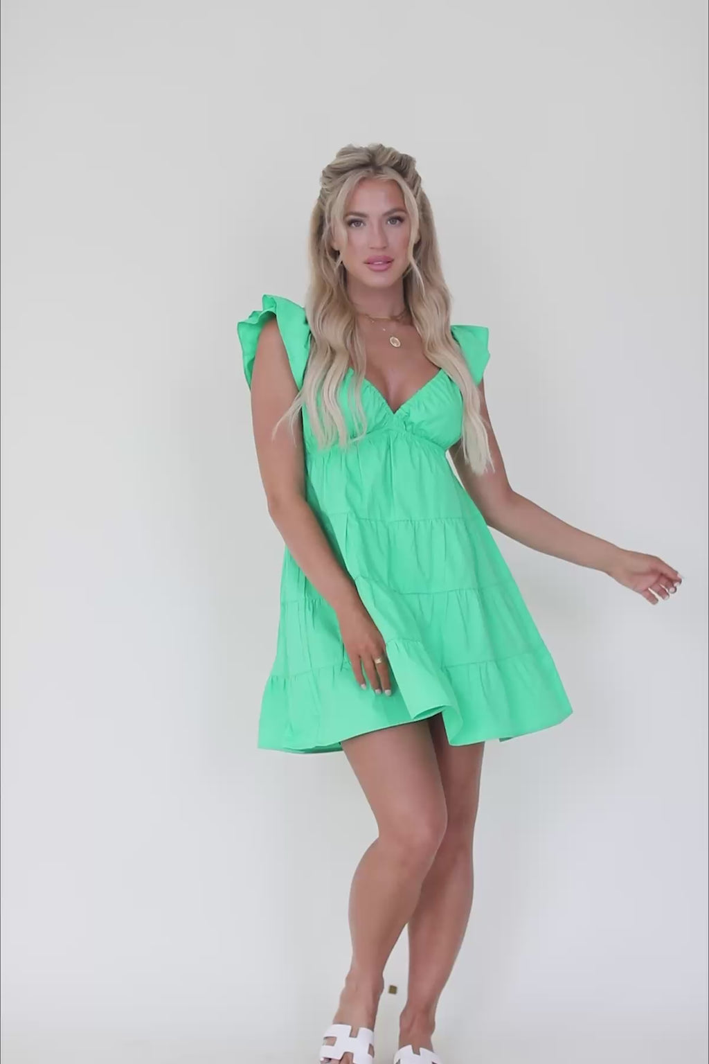 Genevieve Kelly Green Dress, product video thumbnail