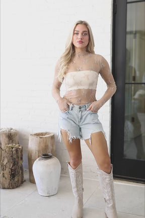 Alexis Nude Lace Top