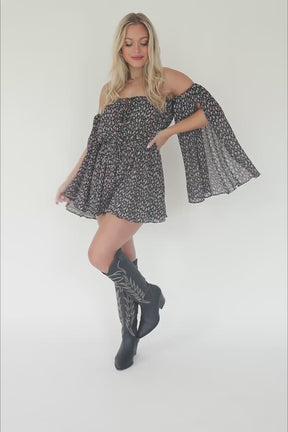 Andrea Black Romper, product video thumbnail