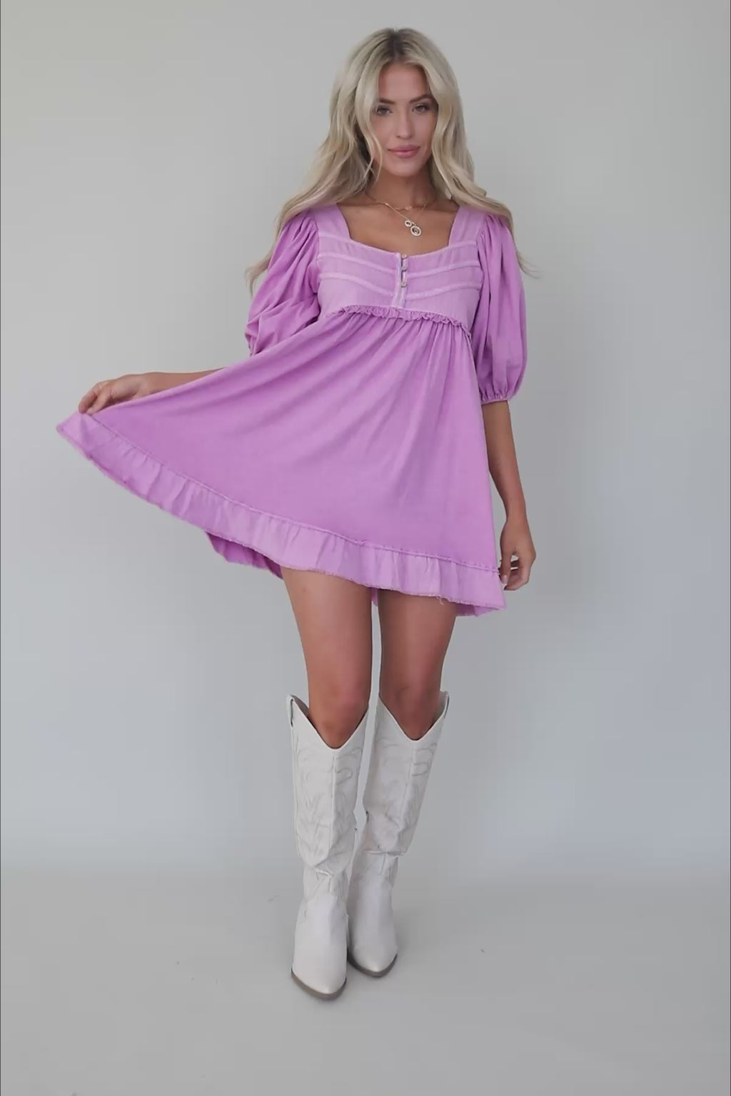 Kari Babydoll Dress,  product video thumbnail