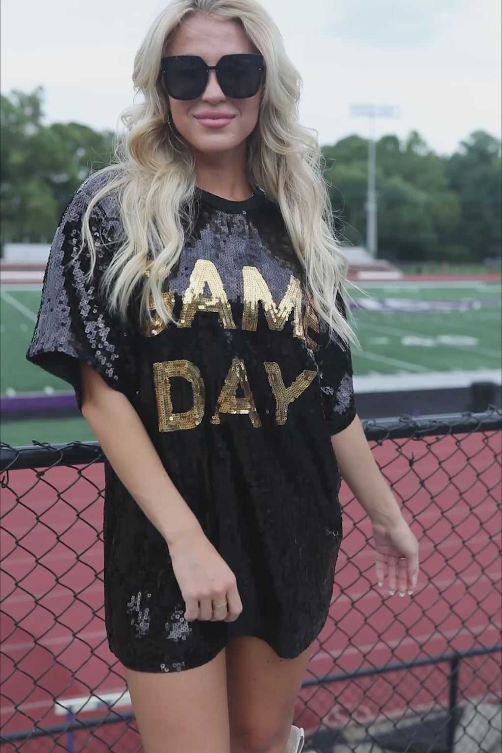 Game Day Black Sequin Dress, product video thumbnail