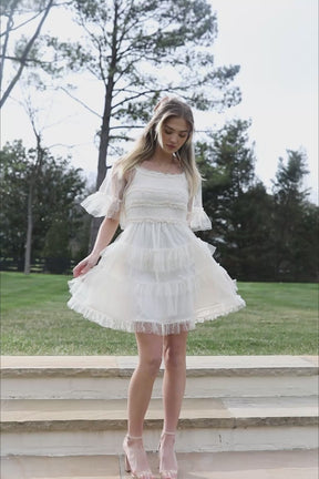 Parker Ivory Tulle Dress, product video thumbnail