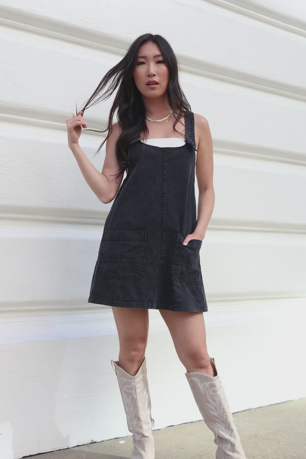 Cruz Overall Dress, Product Video Thumbnail