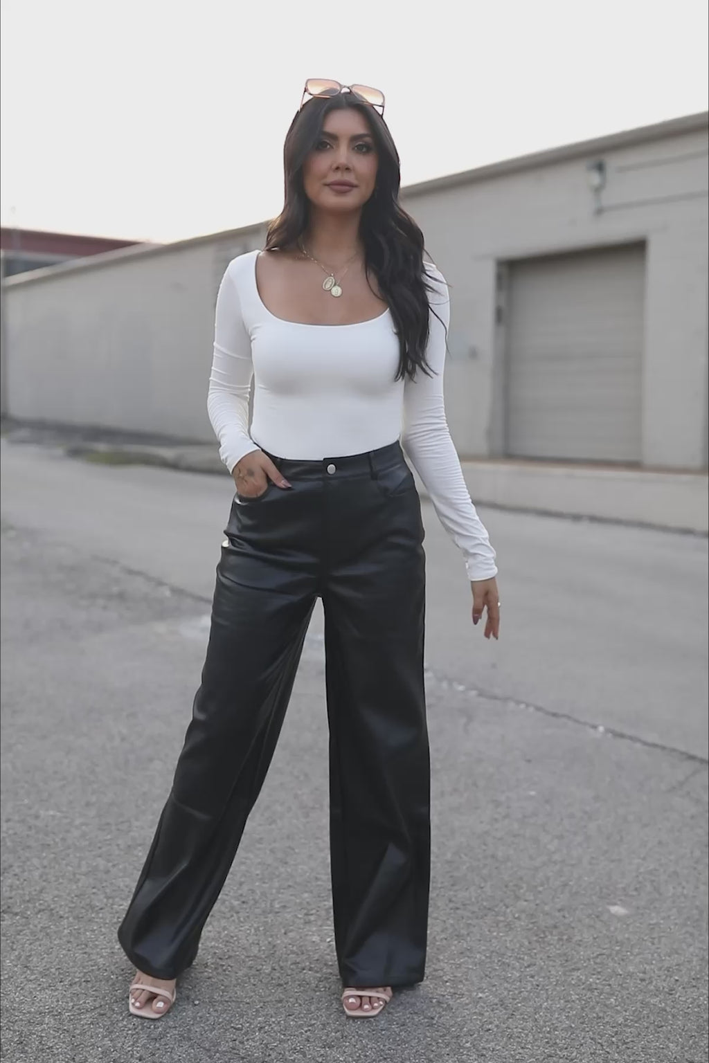 Luna Leather Pants, product video thumbnail