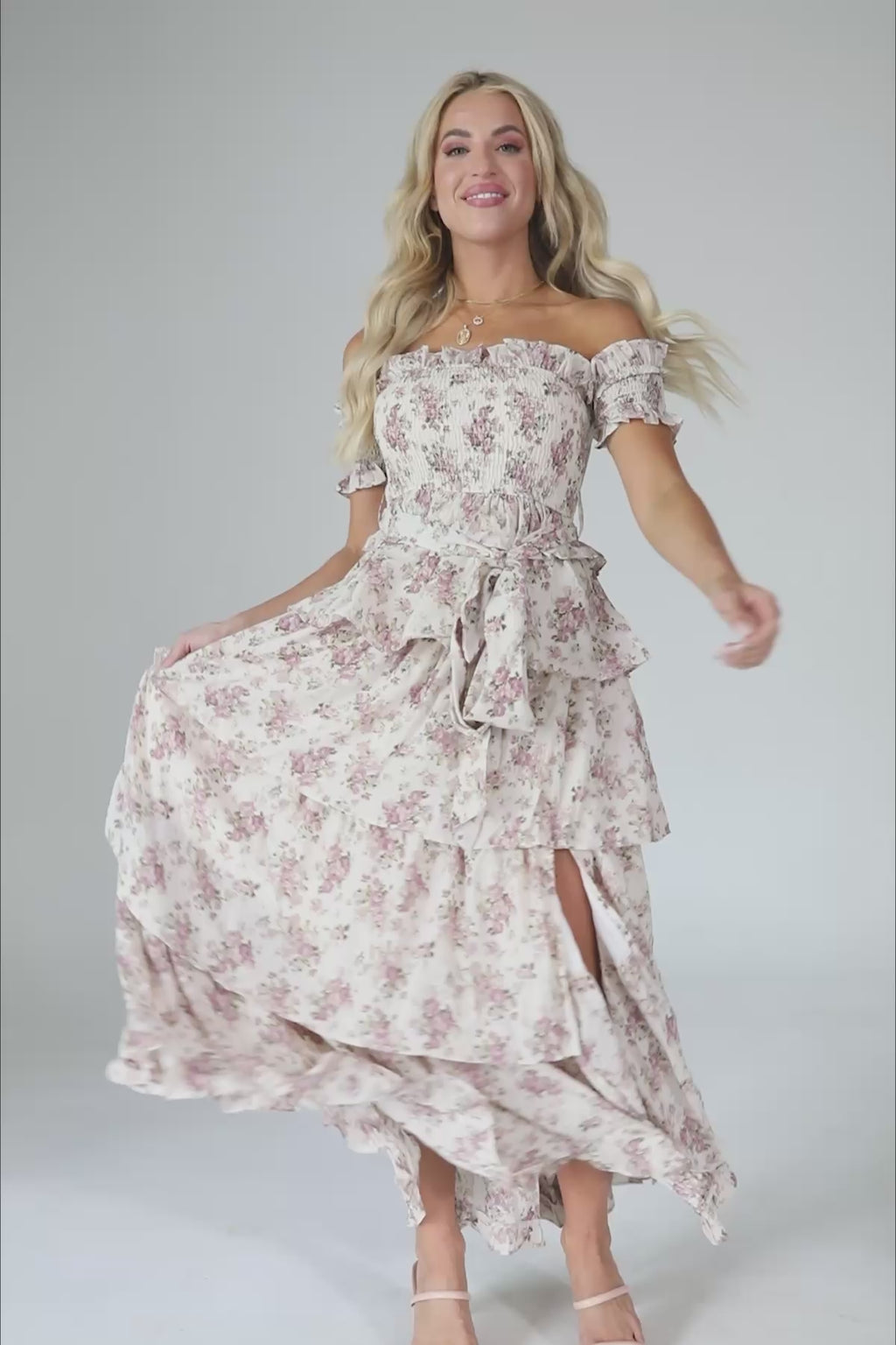 Isabelle Floral Midi, product video thumbnail