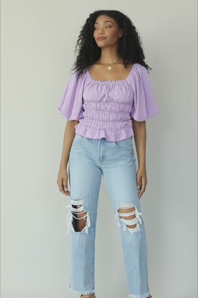 Ellory Smocked Bodysuit, product video thumbnail