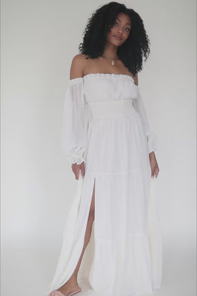 Fallon Off the Shoulder Maxi, product video thumbnail