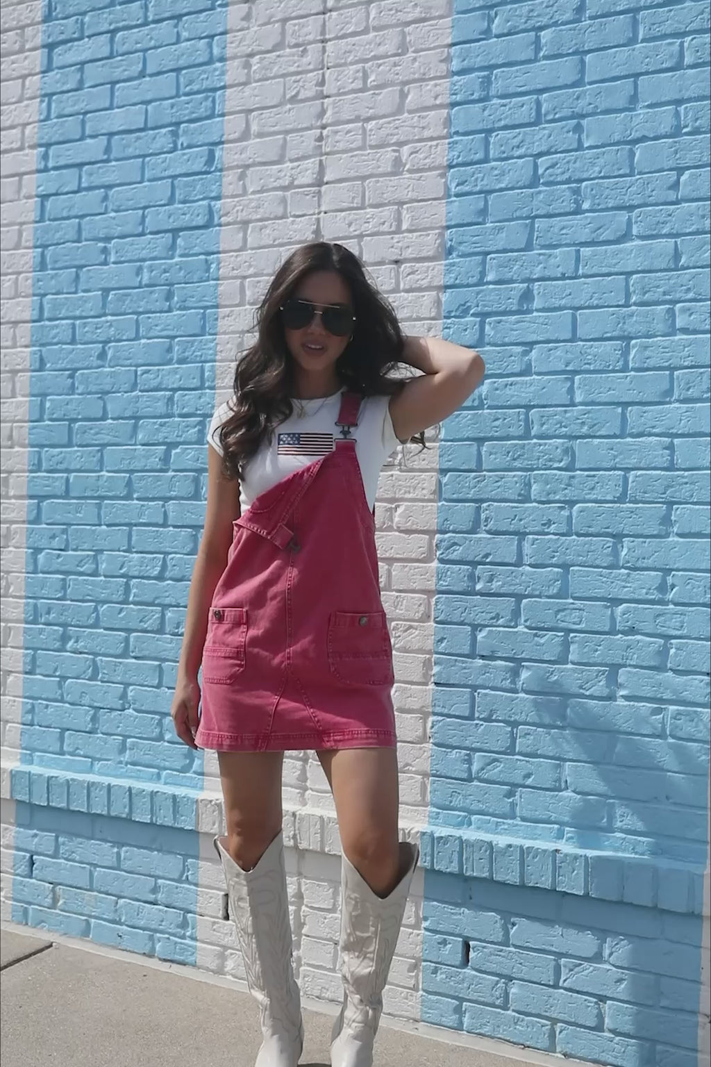 Cora Overall Dress, product video thumbnail