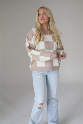 RESTOCK - Alex Checkered Lightweight Sweater