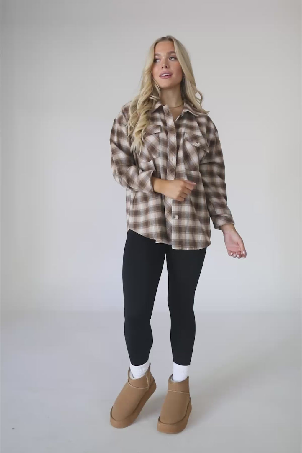 Chocolate Plaid Button Down, product video thumbnail