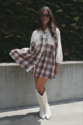 Christina Plaid Dress, product video thumbnail