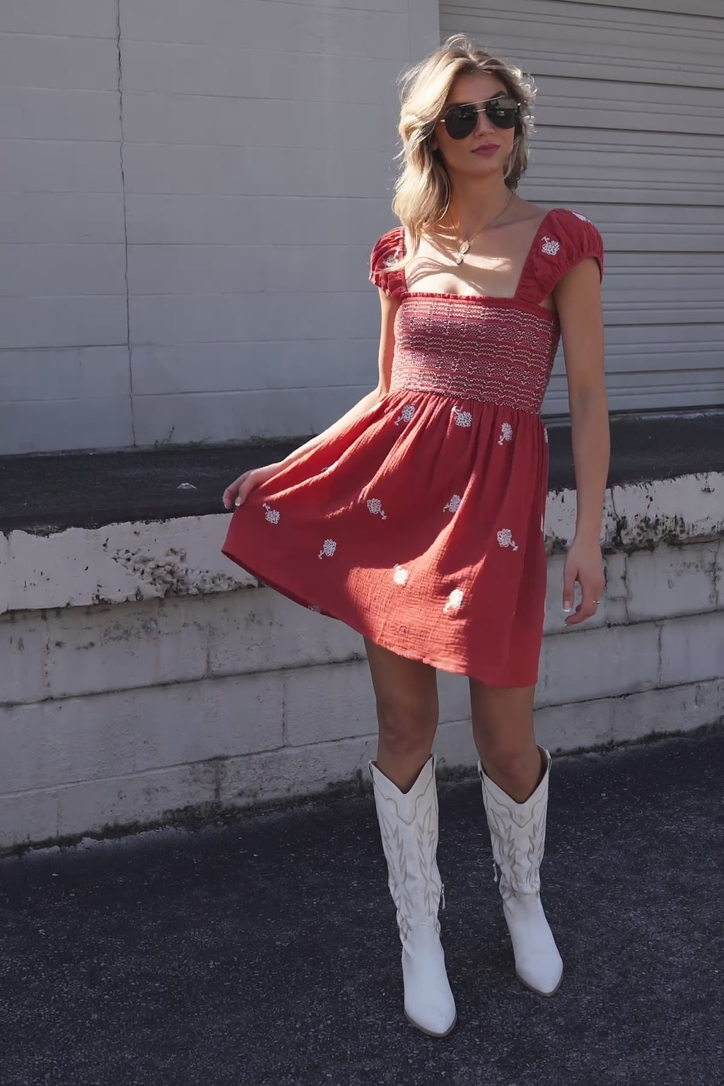 Isabella Burnt Orange Dress, product video thumbnail