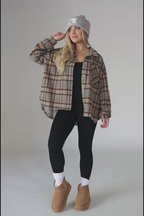 Harper Olive Button Down Plaid, product video thumbnail