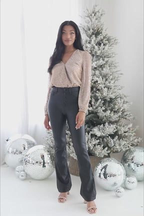 Rose Sequin Bodysuit, product video thumbnail