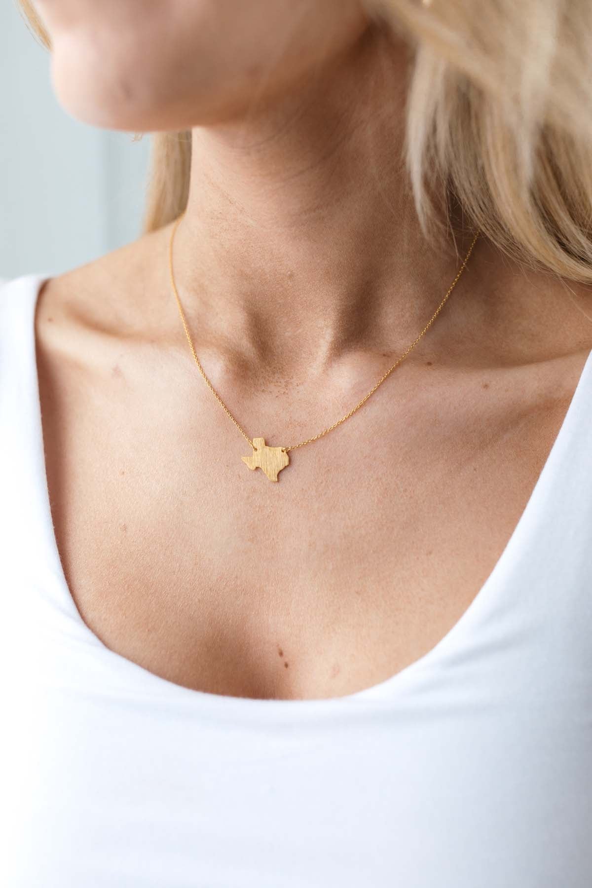 Texas Necklace, alternate, color, Gold