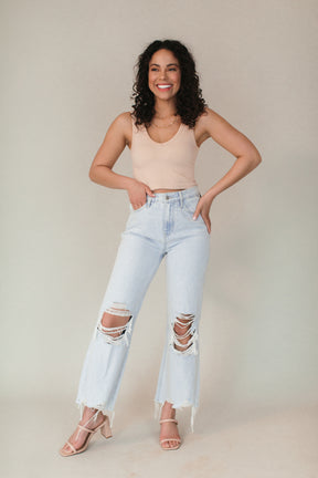 Katy Ribbed Crop Tank- FINAL SALE