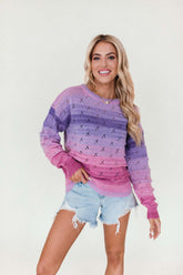 Haley Lightweight Sweater, alternate, color, Purple