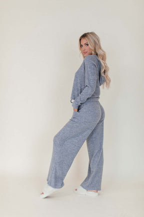 Amelia Ribbed Cozy Set Heather, alternate, color, Heather Grey