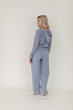 Amelia Ribbed Cozy Set Heather, alternate, color, Heather Grey